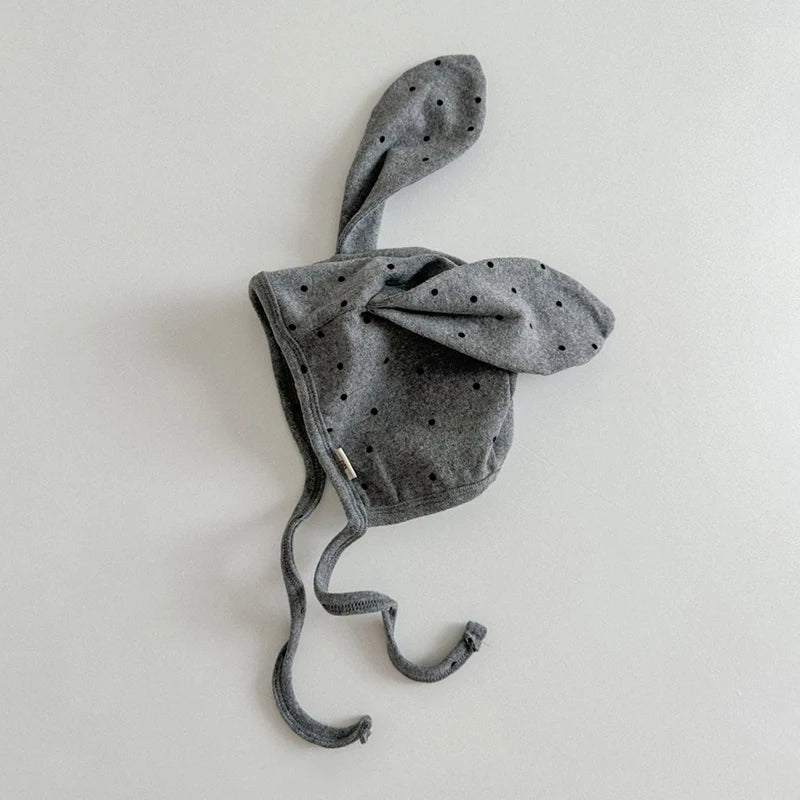 -ベビー帽子 水玉ドットうさ耳ボンネット帽子 3カラー【mh0006959】 - mamahalo shop - ベビー用帽子 -  べビー服 - 子供服 - 男の子 - 女の子