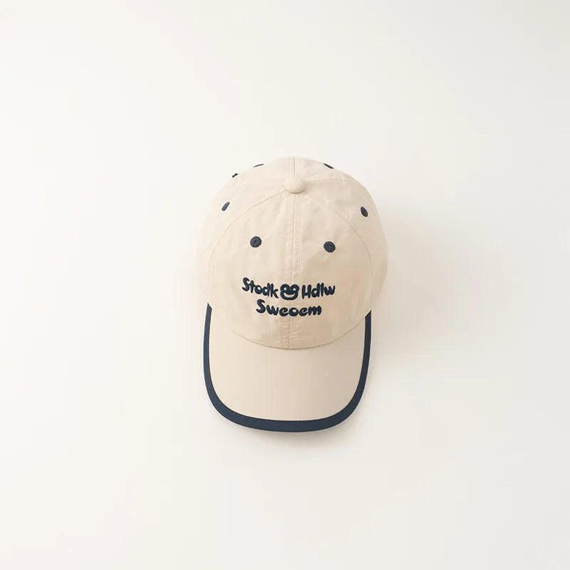 -☺︎ キッズキャップ 刺繍入り カエル ベースボールキャップ 調節可能 速乾 - mamahalo shop - ベビー用帽子 -  べビー服 - 子供服 - 男の子 - 女の子