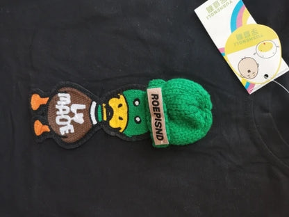 -キッズトップス 半袖Tシャツ あひる ダック アップリケ 2カラー【mh0005829】 - mamahalo shop - 半袖Tシャツ -  べビー服 - 子供服 - 男の子 - 女の子