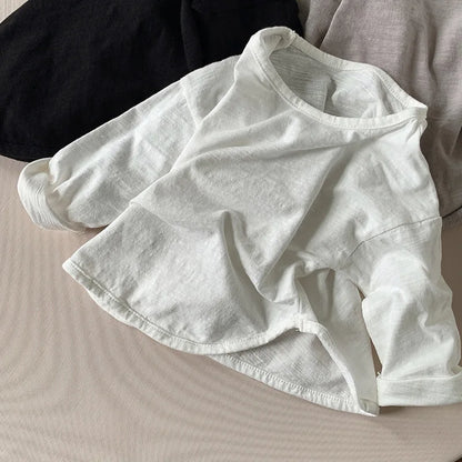 -キッズトップス 長袖ルーズ Tシャツ - mamahalo shop - 長袖Tシャツ -  べビー服 - 子供服 - 男の子 - 女の子