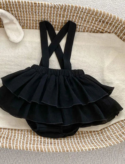 -ベビートップス/サスペンダーブルマ 長袖レース襟ブラウス/サスペンダーフリルスカートブルマ - mamahalo shop - ブルマパンツ -  べビー服 - 子供服 - 男の子 - 女の子