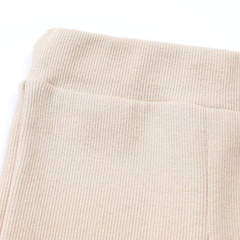 -キッズパンツ 裾フリル フレアレギンス レギンスパンツ シンプルベーシック 7カラー - mamahalo shop - レギンスパンツ -  べビー服 - 子供服 - 男の子 - 女の子