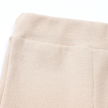 -キッズパンツ 裾フリル フレアレギンス レギンスパンツ シンプルベーシック 7カラー - mamahalo shop - レギンスパンツ -  べビー服 - 子供服 - 男の子 - 女の子