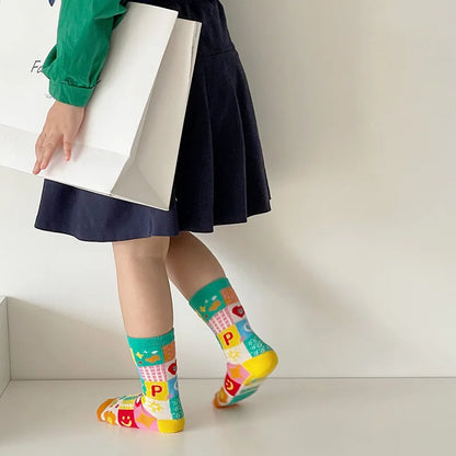 -キッズソックス 靴下3足セット メッシュ カラフル サマーソックス【mh0005681】 - mamahalo shop - ベビー用靴下・タイツ -  べビー服 - 子供服 - 男の子 - 女の子