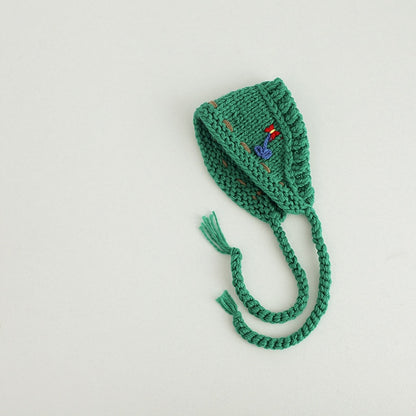 -ベビー キッズ ニット フラワー 刺繍 ヘアバンド ヘッドバンド ヘッドドレス ガールズ【mh0002431】 - mamahalo shop - ヘアアクセサリー -  べビー服 - 子供服 - 男の子 - 女の子