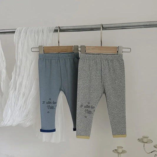 -ベビーパンツ レターロゴプリントレギンスパンツ 2カラー【mh0006947】 - mamahalo shop - レギンスパンツ -  べビー服 - 子供服 - 男の子 - 女の子