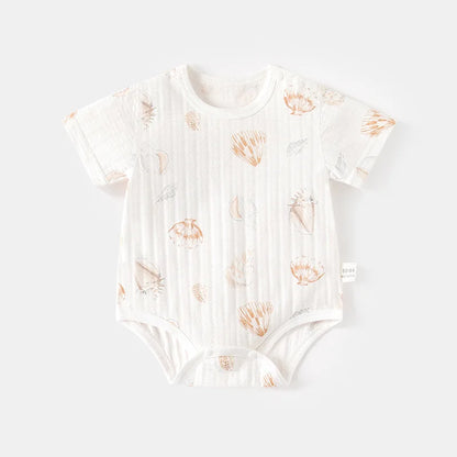 -ベビーロンパース 半袖ボディスーツ 肌着 アニマルプリント【mh0006552】 - mamahalo shop - 半袖ロンパース -  べビー服 - 子供服 - 男の子 - 女の子