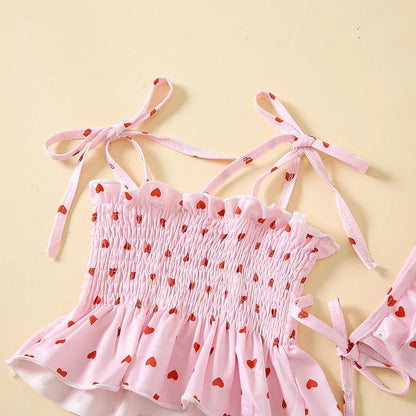 -ベビー水着 帽子セット セパレート ビキニ ピンク ハート スイムウェア【mh0005122】 - mamahalo shop - ベビー用水着 -  べビー服 - 子供服 - 男の子 - 女の子