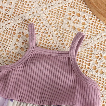 -ベビーセットアップ 2点セット キャミソールスカートロンパース+ボレロカーディガン【mh0006175】 - mamahalo shop - ロンパースセットアップ -  べビー服 - 子供服 - 男の子 - 女の子