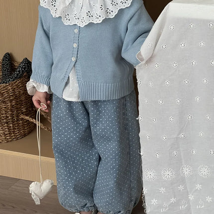 キッズトップス レースラッフル襟長袖チュニックブラウス - mamahalo shop - 長袖シャツ・ブラウス -  べビー服 - 子供服 - 男の子 - 女の子