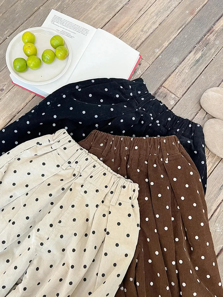 -キッズパンツ 水玉ドットルーズロングパンツ 3カラー - mamahalo shop - ロングパンツ・スウェットパンツ -  べビー服 - 子供服 - 男の子 - 女の子