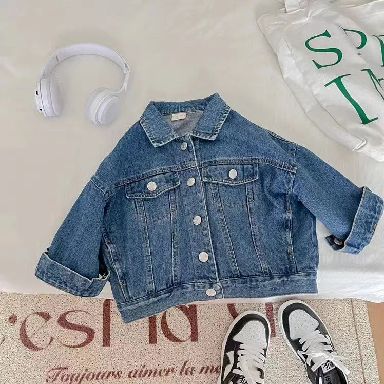 -キッズジャケット デニムジャケット Gジャン - mamahalo shop - ショートコート・ジャケット・ジャンパー -  べビー服 - 子供服 - 男の子 - 女の子