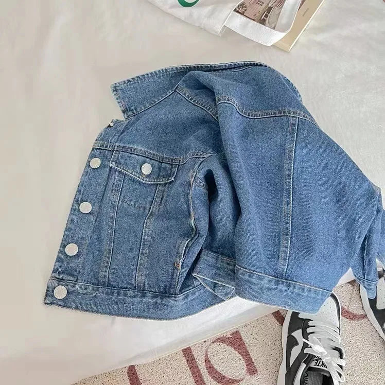 -キッズジャケット デニムジャケット Gジャン - mamahalo shop - ショートコート・ジャケット・ジャンパー -  べビー服 - 子供服 - 男の子 - 女の子