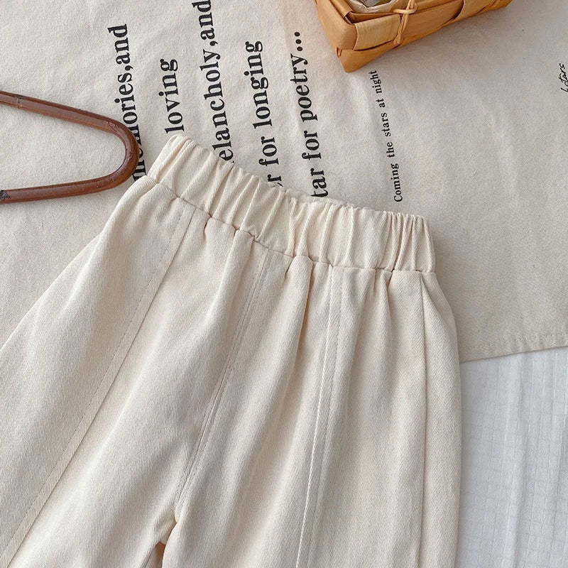 -キッズパンツ ルーズロングパンツ シンプルベーシック 3カラー【mh0004177】 - mamahalo shop - ロングパンツ・スウェットパンツ -  べビー服 - 子供服 - 男の子 - 女の子