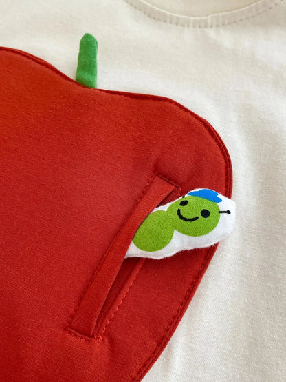 -ベビーロンパース 半袖ジャンプスーツ バナナ りんご パッチワークアップリケ 2カラー【mh0005452】 - mamahalo shop - 半袖ロンパース -  べビー服 - 子供服 - 男の子 - 女の子