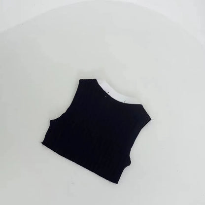 -ベビーキッズトップス タンクトップ ショートトップス レターロゴプリント 2カラー【mh0005851】 - mamahalo shop - タンクトップ・キャミソール・ノースリーブトップス -  べビー服 - 子供服 - 男の子 - 女の子