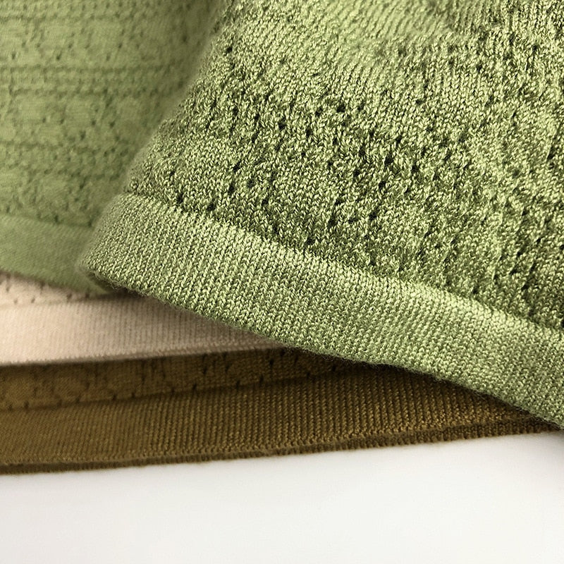 -キッズ レースニット 透け感 タンクトップ ベスト トップス キャメル ベージュ グリーン ユニセックス【mh0002077】 - mamahalo shop - タンクトップ・キャミソール・ノースリーブトップス -  べビー服 - 子供服 - 男の子 - 女の子