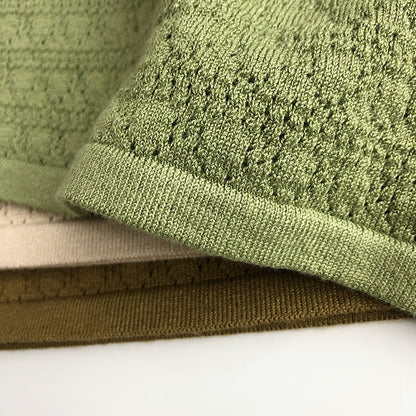 -キッズ レースニット 透け感 タンクトップ ベスト トップス キャメル ベージュ グリーン ユニセックス【mh0002077】 - mamahalo shop - タンクトップ・キャミソール・ノースリーブトップス -  べビー服 - 子供服 - 男の子 - 女の子