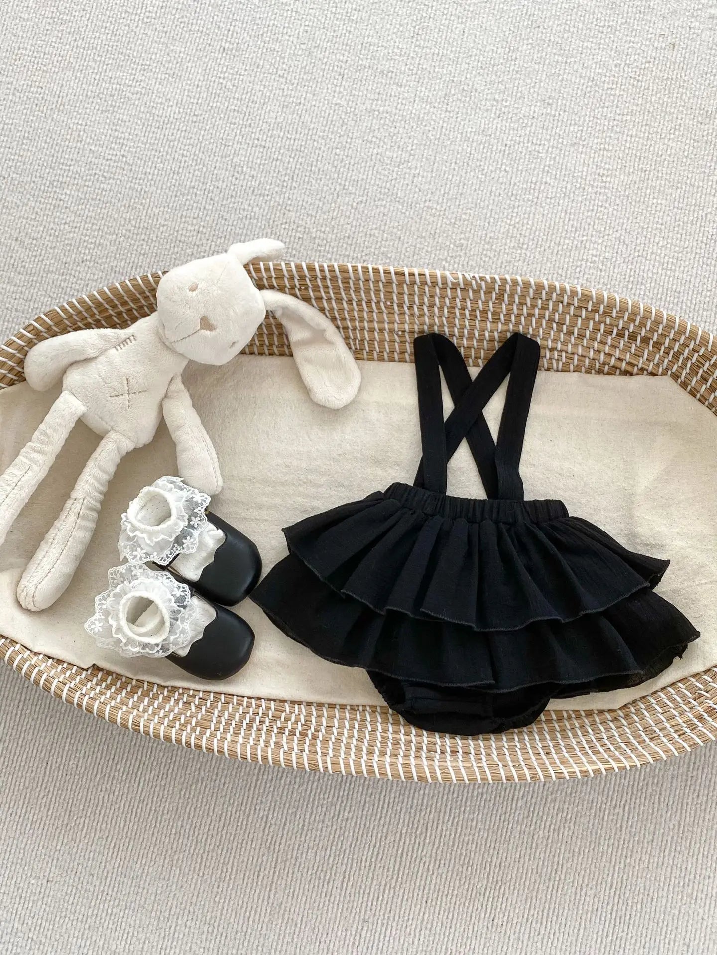 -ベビートップス/サスペンダーブルマ 長袖レース襟ブラウス/サスペンダーフリルスカートブルマ - mamahalo shop - ブルマパンツ -  べビー服 - 子供服 - 男の子 - 女の子