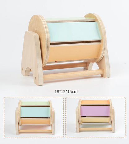 -モンテッソーリ ウッドトイ 木製おもちゃ コインボール ビジーボックス ドラム カラーシェイプ認識 教育用センサリートイ 知育玩具【mh0005821】 - mamahalo shop - Toy (おもちゃ・木製玩具）etc. -  べビー服 - 子供服 - 男の子 - 女の子