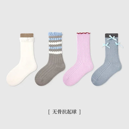 -キッズソックス 靴下4足セット カラフルミドル丈カジュアルソックスセット【mh0007350】 - mamahalo shop - ベビー用靴下・タイツ -  べビー服 - 子供服 - 男の子 - 女の子