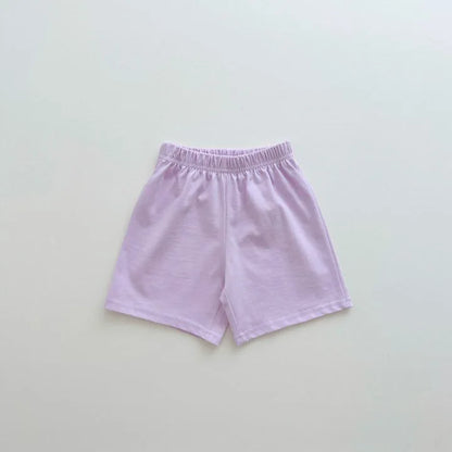 -ベビーセットアップ 2点セット 半袖プリントTシャツ+ショートパンツ くまうさぎ 3カラー【mh0006307】 - mamahalo shop - 半袖セットアップ -  べビー服 - 子供服 - 男の子 - 女の子