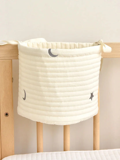 -ベビーオーガナイザー ベビーベッドポケット くまベア うさぎバニー 月ムーン 星スター 刺繍 ストレージ 収納 - mamahalo shop - ベビー＆キッズ雑貨 -  べビー服 - 子供服 - 男の子 - 女の子