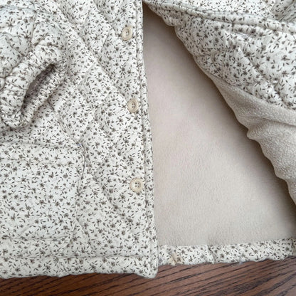 -キッズアウター キルティングジャケット コート フラワー 小花柄プリント ガールズ 女の子 子供服【mh0003173】 - mamahalo shop - ショートコート・ジャケット・ジャンパー -  べビー服 - 子供服 - 男の子 - 女の子