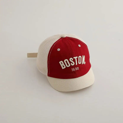 -ベビー帽子 メッシュキャップ 野球帽 レターロゴ刺繍 サマーハット【mh0005591】 - mamahalo shop - ベビー用帽子 -  べビー服 - 子供服 - 男の子 - 女の子