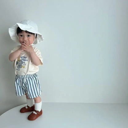 -ベビートップス 半袖プリントTシャツ 象エレファント 2カラー - mamahalo shop - 半袖Tシャツ -  べビー服 - 子供服 - 男の子 - 女の子