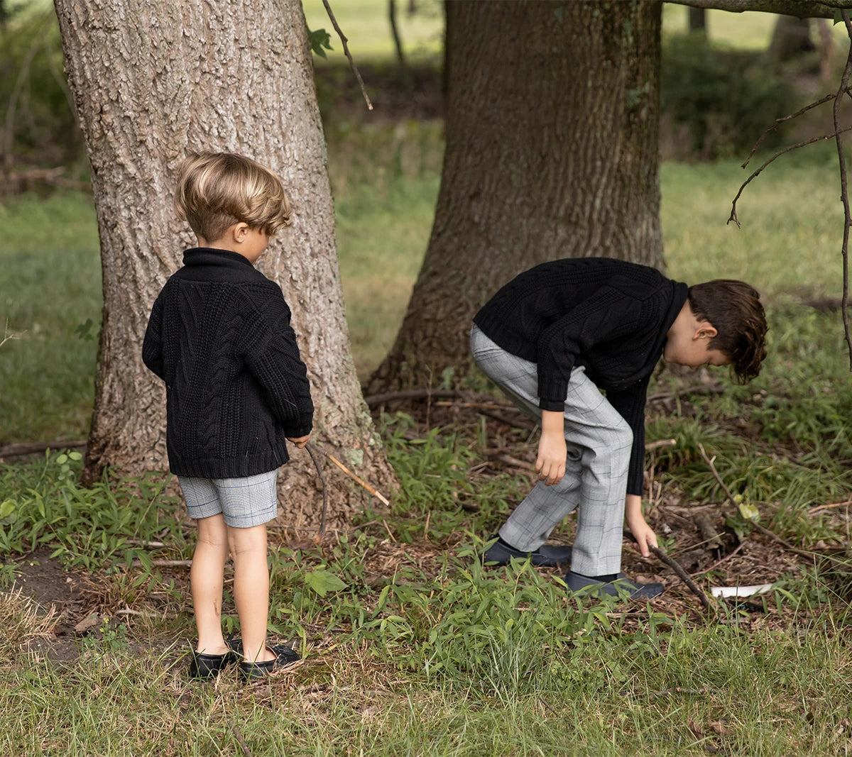 -ベビーキッズジュニア フラワー花柄 長袖ワンピース 長袖ロンパース ケーブルニットカーディガンジャケット ニットポロシャツ ロングパンツ お出かけ リンクコーデ 兄弟姉妹 お揃いコーデ - mamahalo shop - 長袖ロンパース -  べビー服 - 子供服 - 男の子 - 女の子