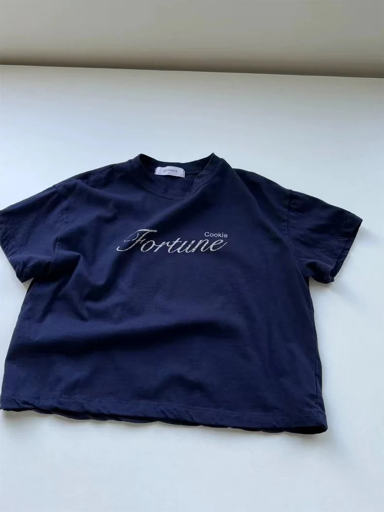 -ベビートップス 半袖プリントTシャツ レターロゴプリント 2カラー【mh0005474】 - mamahalo shop - 半袖Tシャツ -  べビー服 - 子供服 - 男の子 - 女の子