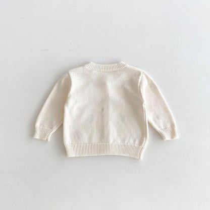 -キッズカーディガン ニットジャケット チェリーさくらんぼ刺繍 2カラー【mh0006630】 - mamahalo shop - カーディガン・パーカー -  べビー服 - 子供服 - 男の子 - 女の子