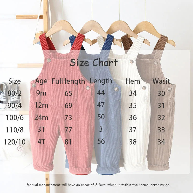 -キッズオーバーオール コーデュロイ サスペンダーパンツ 4カラー - mamahalo shop - オーバーオール -  べビー服 - 子供服 - 男の子 - 女の子