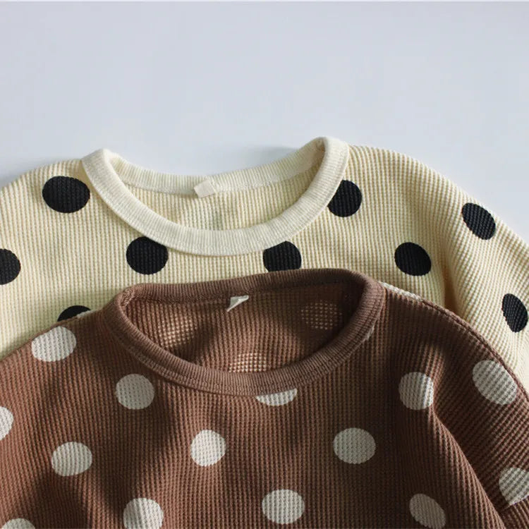 -キッズ みずたま 長袖 ルーズ Tシャツ - mamahalo shop - 長袖Tシャツ -  べビー服 - 子供服 - 男の子 - 女の子