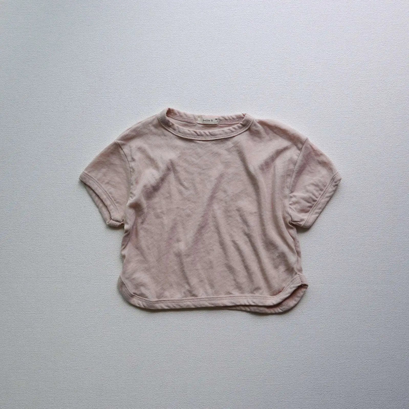 -ベビートップス 半袖Tシャツ くすみカラー シンプルベーシック 3カラー - mamahalo shop - 半袖Tシャツ -  べビー服 - 子供服 - 男の子 - 女の子