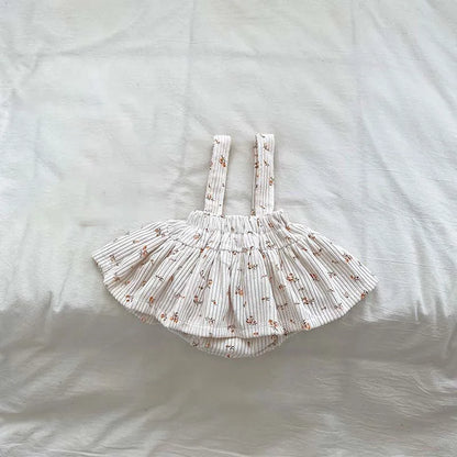 -ベビートップス/ブルマ 長袖襟付きTシャツブラウス/コーデュロイサスペンダースカート 2カラー【mh0006469】 - mamahalo shop - 長袖セットアップ -  べビー服 - 子供服 - 男の子 - 女の子