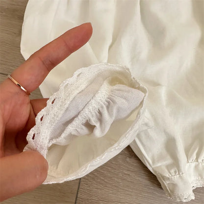 -キッズパンツ クロップドパンツ レース 2カラー【mh0005310】 - mamahalo shop - ロングパンツ・スウェットパンツ -  べビー服 - 子供服 - 男の子 - 女の子