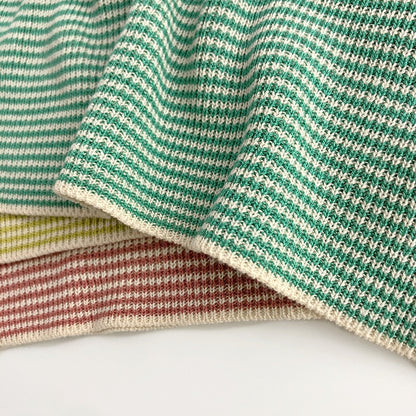 -キッズ ボーダー サマーニット キャミソール トップス レッド グリーン イエロー ユニセックス - mamahalo shop - タンクトップ・キャミソール・ノースリーブトップス -  べビー服 - 子供服 - 男の子 - 女の子