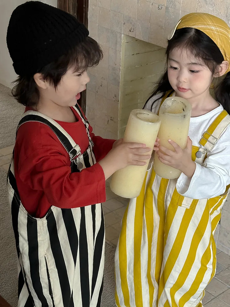 -キッズオーバーオール ストライプルーズサスペンダーパンツ 2カラー【mh0006899】 - mamahalo shop - オーバーオール -  べビー服 - 子供服 - 男の子 - 女の子