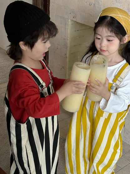 -キッズオーバーオール ストライプルーズサスペンダーパンツ 2カラー【mh0006899】 - mamahalo shop - オーバーオール -  べビー服 - 子供服 - 男の子 - 女の子