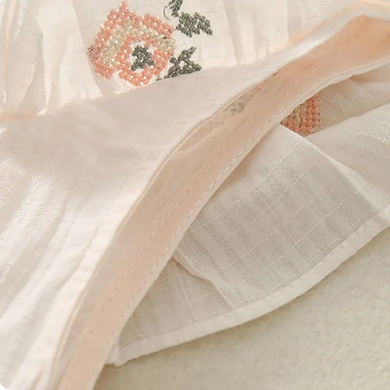 -ベビーロンパース 半袖フリルスリーブボディスーツ ナチュラルフラワープリント ピンク【mh0005769】 - mamahalo shop - 半袖ロンパース -  べビー服 - 子供服 - 男の子 - 女の子