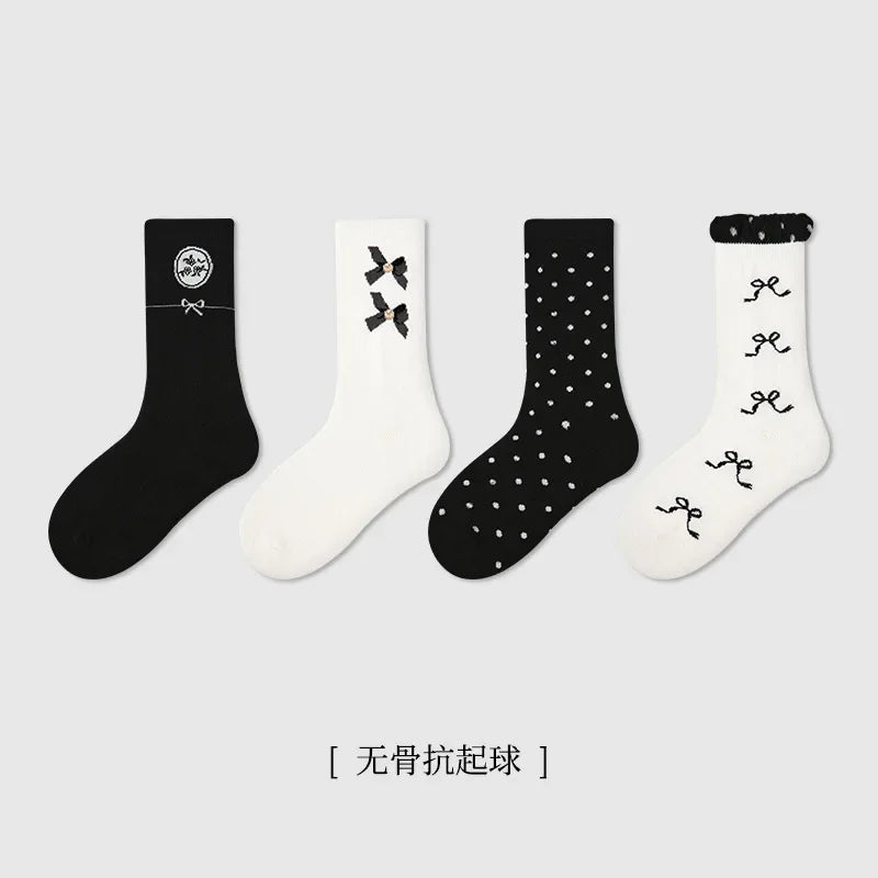 -キッズソックス 靴下4足セット カラフルミドル丈カジュアルソックスセット【mh0007350】 - mamahalo shop - ベビー用靴下・タイツ -  べビー服 - 子供服 - 男の子 - 女の子