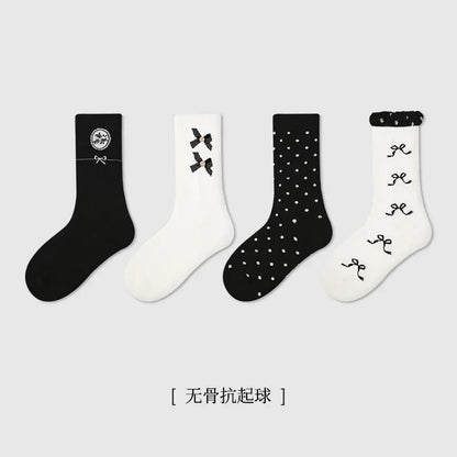 -キッズソックス 靴下4足セット カラフルミドル丈カジュアルソックスセット【mh0007350】 - mamahalo shop - ベビー用靴下・タイツ -  べビー服 - 子供服 - 男の子 - 女の子