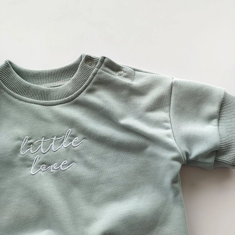 -ベビーロンパース 半袖ボディスーツ レターロゴ刺繍【mh0005673】 - mamahalo shop - 半袖ロンパース -  べビー服 - 子供服 - 男の子 - 女の子