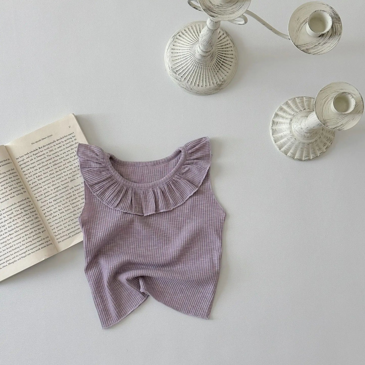 -ベビートップス ロータス サークル襟 ノースリーブTシャツ 3カラー【mh0006296】 - mamahalo shop - タンクトップ・キャミソール・ノースリーブトップス -  べビー服 - 子供服 - 男の子 - 女の子