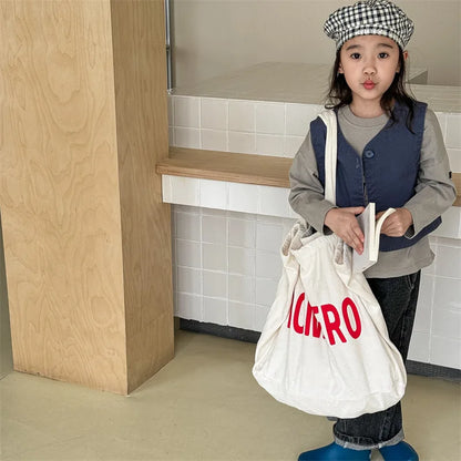 -キッズベスト Vネックノースリーブジャケット 2カラー - mamahalo shop - ベスト -  べビー服 - 子供服 - 男の子 - 女の子