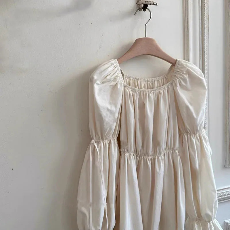 -キッズワンピース 長袖バブルスリーブドレス リンク ママお揃いコーデ【mh0005405】 - mamahalo shop - 長袖ワンピース -  べビー服 - 子供服 - 男の子 - 女の子