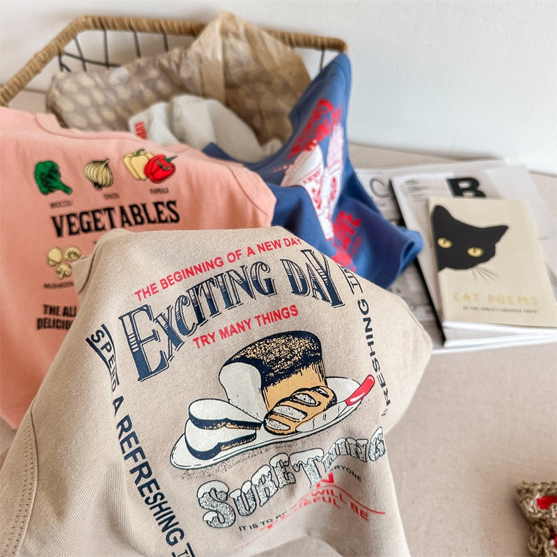 -キッズ レターロゴ プリント タンクトップ ノースリーブ Tシャツ カーキ ブルー ピンク ユニセックス【mh0002050】 - mamahalo shop - タンクトップ・キャミソール・ノースリーブトップス -  べビー服 - 子供服 - 男の子 - 女の子