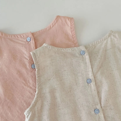 -ベビーセットアップ 2点セット ノースリーブフリルタンクトップ+ブルマパンツ 2カラー【mh0005538】 - mamahalo shop - ノースリーブセットアップ -  べビー服 - 子供服 - 男の子 - 女の子